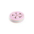 Vista macro di un fidget toy 3D arcobaleno con ingranaggi a stella rosa - 行星指尖陀螺(彩虹2号)