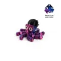 Articulated 3D printed pirate octopus desk toy in a metallic laser purple finish - Pirate sailor (laser purple)
