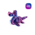 Statuetta del mostro di Loch Ness stampata in 3D con finitura viola laser metallica - Viola Laser / Mini