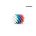 Rainbow gradient 3D printed stress relief spiral toy detailed view - 2.5CM Round Rainbow #1 Twist Fidget