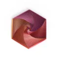 3D printed fractal fidget hexagon sensory toy with purple gold red metallic gradient - Dazzling Color 3/Purple Gold Red (Small) / Small (8.2x4.2cm)