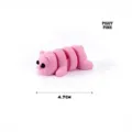 Juguete de cerdito articulado rosa impreso en 3D de 4,7 cm de largo - 4,7CM (Articulado) / Cerdito Rosa (Rosa Macaron)