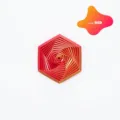 3D printed fractal fidget hexagon sensory toy in vibrant laser red color finish - Laser Red (Small) / Small (8.2x4.2cm)
