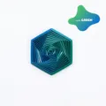 3D printed fractal fidget hexagon stress relief toy in laser green metallic finish - Laser Green (Small) / Small (8.2x4.2cm)