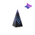 3D printed spiral pyramid decompression fidget toy ornament in dual-color laser purple - 11.5CM Triangle (Laser Purple)