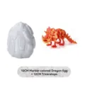 3D εκτυπωμένο μαρμάρινο αυγό δράκου 10cm και σκελετός τρικεράτοπα laser red 12cm - Σετ Αυγού Τρικεράτοπα / Λέιζερ Κόκκινο