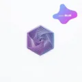 3D printed fractal fidget hexagon toy in a dreamy blue and purple gradient finish - Fantasy Blue (Small) / Small (8.2x4.2cm)