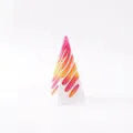 3D printed spiral vortex fidget toy pyramid for stress relief in sunset gradient colors - 11.5CM Triangle (Nebula Sunrise)