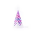 3D printed decompression pyramid toy with purple pink gradient spiral texture - 11.5CM Triangle (Nebula Sunset)