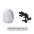 3D εκτυπωμένο μαύρο T-Rex σκελετός μοντέλο με μαρμάρινο αυγό δεινοσαύρου - Σετ Αυγού Τυραννόσαυρου Ρεξ / Σατέν Μαύρο