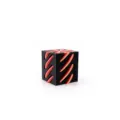 3D printed fidget cube toy in laser red and black dual color swirl pattern. - 5CM Square (Laser Red)