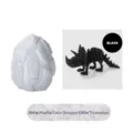 3D εκτυπωμένο αυγό δράκου 10cm και σκελετός μαύρου τρικεράτοπα 12cm σε σετ - Σετ Αυγού Τρικεράτοπα / Σατέν Μαύρο