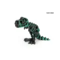 Τρισδιάστατο εκτυπωμένο αρθρωτό σκελετό T-Rex σε μεταλλικό σκούρο πράσινο και μαύρο - Mini / Σκούρο Πράσινο