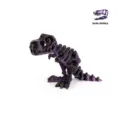 3D εκτυπωμένο σκούρο μωβ T-Rex σκελετός δεινοσαύρου φιγούρα για διακόσμηση ραφιών - Mini / Σκούρο Μωβ