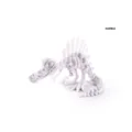 Detailed 3D printed Spinosaurus dinosaur skeleton model toy with white marble finish - Mini / Marble