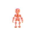Detail view of 3D printed articulated skeleton toy featuring a dreamy orange gradient. - Dreamy Orange