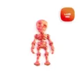 3D printed skeleton figurine with laser red gradient finish for Halloween decor - MINI Style / Laser Red