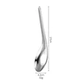 Variante cucchiaio in acciaio inox 304 con dimensioni di 17 cm di lunghezza e 4,2 cm - Classico / Misura Grande - Cucchiaio a Fondo Piatto