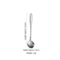 Silver rose-shaped stainless steel coffee spoon, long handle dessert stirrer, 12.6cm - Rose (Short) / Silver