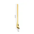 Gold 304 stainless steel long handle coffee dessert spoon dimensions 15.5x2cm 15g - 15.5cm (15g) / Silver