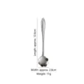 Stainless steel flower head long handle coffee stirrer spoon in silver finish - Cosmos (Short) / Silver