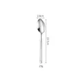 Silver 304 stainless steel Roman column dessert spoon, 13.7cm length, 23g weight - Tea Spoon / 410 Stainless Steel / Silver (Original)