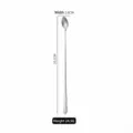 Cucchiaio per caffè in acciaio inossidabile a manico lungo con design zucca - Cucchiaio da Ghiaccio a Punta Argento / 20.3cm