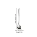 Elegant stainless steel heart-shaped coffee spoon with long handle in silver finish - Heart (Short) / Silver