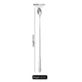 Cucchiaio da caffè in acciaio inox con manico lungo, 26 cm - Cucchiaio da Ghiaccio a Punta Argento / 26cm