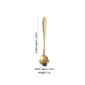 Golden stainless steel cherry blossom dessert spoon with long handle for coffee stirring - Cherry Blossom (Short) / Gold