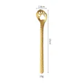 Creative cute cat paw stainless steel dessert spoon with hammered texture gold finish - Cat Paw Colander / Silver