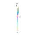 Durable rainbow stainless steel two-prong fruit fork 13.5cm length and 10g weight - Two-Prong Fork / AB Color
