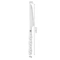 Elegant 21.5cm 304 stainless steel steak knife with white pearl ceramic beaded handle - 410 Dinner Knife / Pearl White