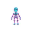 Articulated 3D printed skeleton toy in vibrant rainbow gradient color for Halloween - Rainbow No.1