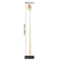 Cucchiaio da caffè a manico lungo in acciaio inossidabile, finitura oro opaco, 31,8 cm - Cucchiaio da Ghiaccio a Punta Argento / 31.8cm