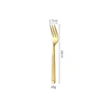Premium gold 304 stainless steel fruit fork with Roman column fluted handle, 14cm - Tea Fork / 410 Stainless Steel / Gold