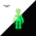 3D printed Halloween skeleton figure with a vibrant noctilucent green glow effect - Luminous Green