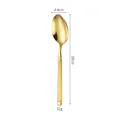 Premium gold 304 stainless steel dinner spoon with Roman column handle, 20cm long - Dinner Spoon / 410 Stainless Steel / Gold