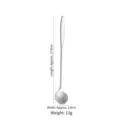 Long handle stainless steel coffee mixing spoon featuring a silver rose flower shaped head - Rose (Long) / Silver