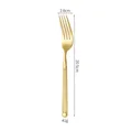 Textured gold 304 stainless steel dinner fork with Roman column handle, 20.5cm length - Dinner Fork / 410 Stainless Steel / Gold