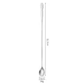 Extra long handle stainless steel stirring spoon with a 31.7cm length dimension - Silver Round Ice Spoon / 31.7cm