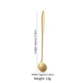 Elegant long handle golden stainless steel coffee spoon with rose flower shape 17.8cm - Rose (Long) / Gold