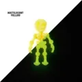 3D printed noctilucent yellow skeleton toy with glow-in-the-dark effect for Halloween - Luminous Yellow