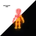 3D printed noctilucent pink skeleton toy figure for Halloween party decoration gift - Luminous Pink