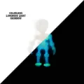 Colorless 3D printed skeleton figure with blue and green glow-in-the-dark luminous effect - Translucent Luminous Rainbow