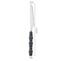 Professional 304 stainless steel steak knife with pearl glaze ceramic handle, 21.5cm long - 410 Dinner Knife / Pearl Navy Blue