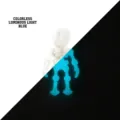 Halloween 3D printed skeleton figurine with colorless luminous light blue glow effect - Translucent Luminous Blue