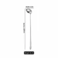 Long handle stainless steel ladle spoon with size and weight dimensions listed - Silver 5.0 Wide Soup Spoon / 19.3cm