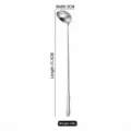 Long handle stainless steel cooking spoon with 31.3cm length and 5cm scoop width - Silver 5.0 Wide Soup Spoon / 31.3cm