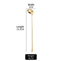 Long handle golden stainless steel spoon with 19.3cm length - Gold 5.0 Wide Soup Spoon / 19.3cm